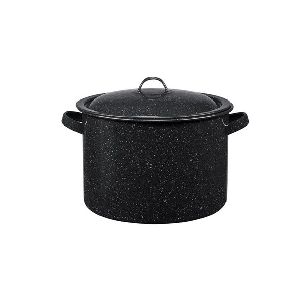 Granite Ware 7.5 Quart Black Stew Pot with Nonstick Interior and Heat-Resistant Handles