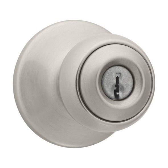 Kwikset Polo Entry Knob in Satin Nickel - Adjustable Backset, ANSI Grade 3 Security