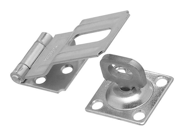 National Hardware Swiv Staple Safety Hasp with Zinc Plated Finish, 3-1/4 Inch