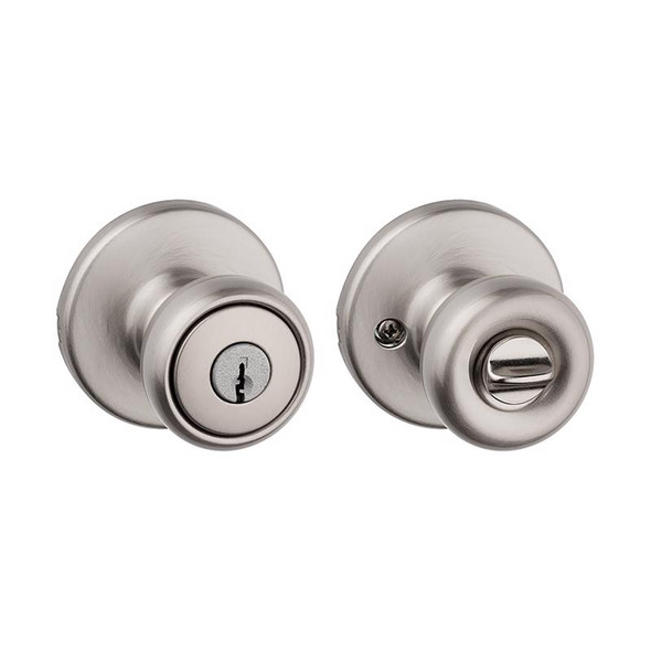 Kwikset Polo Satin Nickel Entry Door Knob - ANSI Grade 3 Residential Security