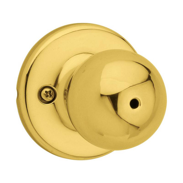 Kwikset Polo Privacy Knob with Polished Brass Finish – Model 93001-873