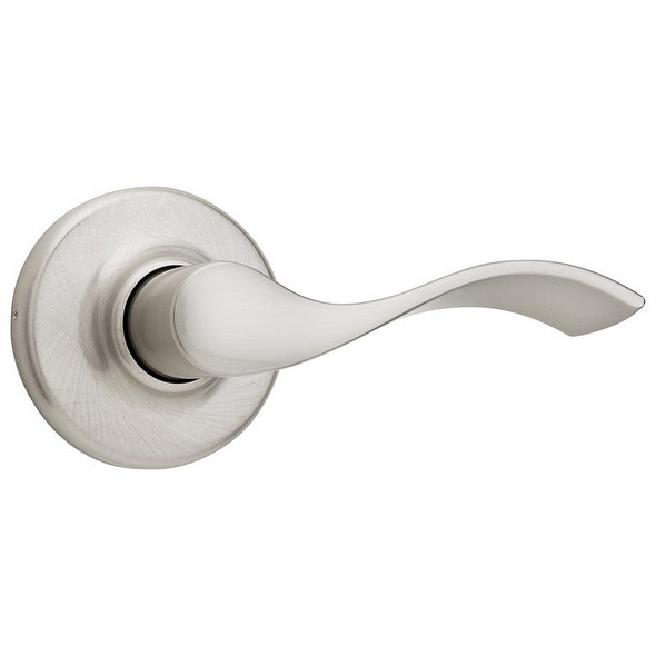 Kwikset Passage Lever Balboa Satin Nickel – Adjustable Backset, 1/2 Inch Throw, Non-Keyed Door Handle