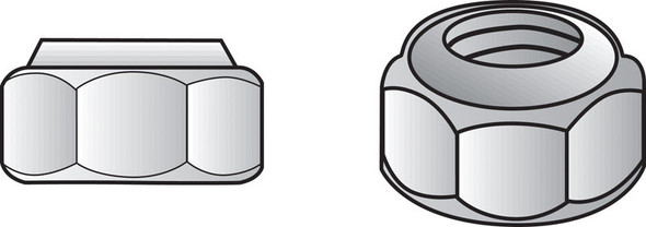 Hillman 180165 Zinc-Plated Steel Nylon Lock Nut, 5/8-11 USS Coarse Thread, Box of 25