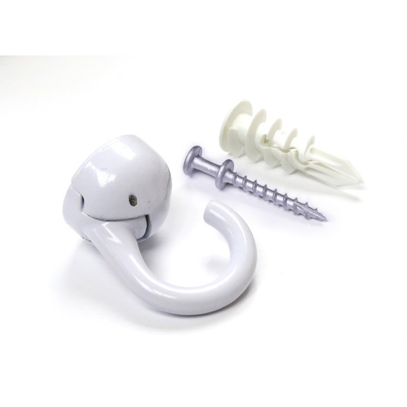Hangman Ceiling Hook White EHO-W - Double Headed Metal Hook for Light Loads