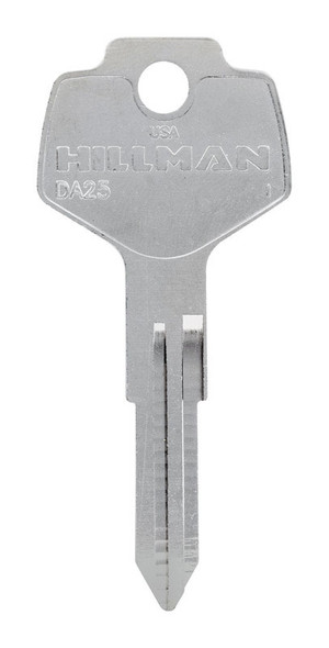 Hillman Key Blank for Nissan Vehicles – Model DA-25 / DA-27, Brass, Traditional Style, Double-Sided