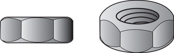 Hillman Galvanized Hex Nut, 1/2-13 Coarse Thread, Box of 50