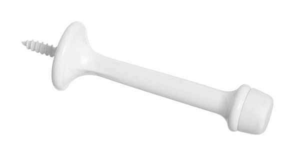 National Hardware N248-419 White Rigid Door Stop – Wall Mount, 3 Inch Length