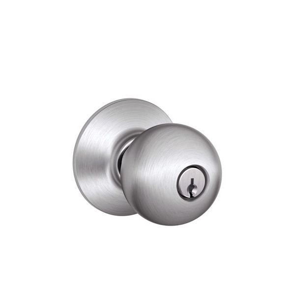 Schlage F51CSVORB626 Orbit Entry Door Knob with Satin Chrome Finish