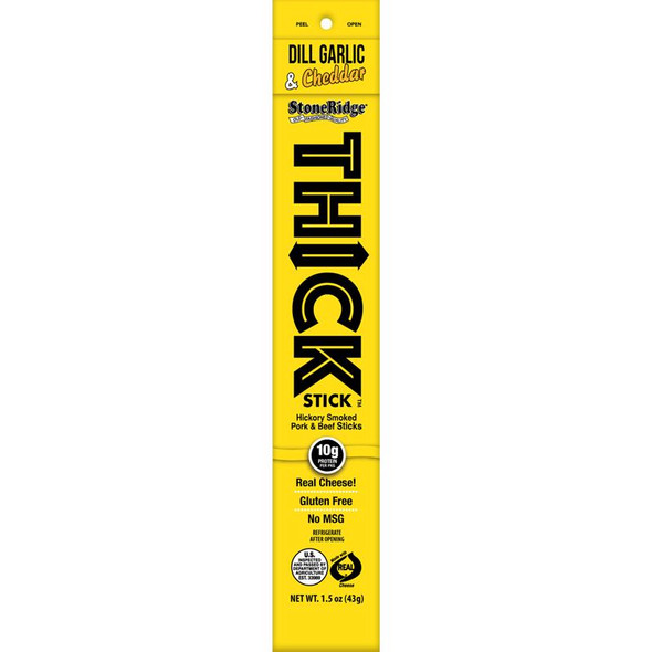 StoneRidge Wholesale Dill Garlic Meat Sticks - 1.5 oz Thick Stick Snack
