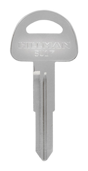 HILLMAN SU-17 Suzuki Key Blank - Brass Double-Sided Traditional Key for Automotive Use
