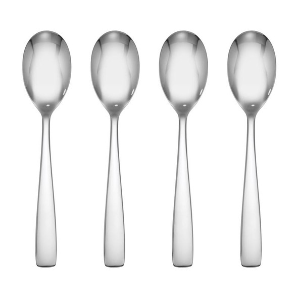 Hampton Forge Austin Stainless Steel Teaspoon Set – 4-Piece Flatware Collection