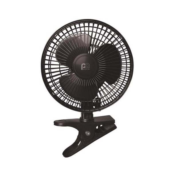 Perfect Aire 1PAFD6E Clip Fan - 6-Inch Blade, 3 Blades, Dual-Speed, Black Desk and Clip-On Fan