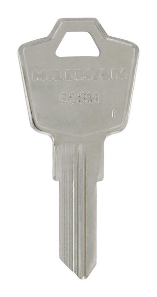 Hillman Universal Key Blank ES8M – Brass Traditional Single-Side Key for House and Office Use