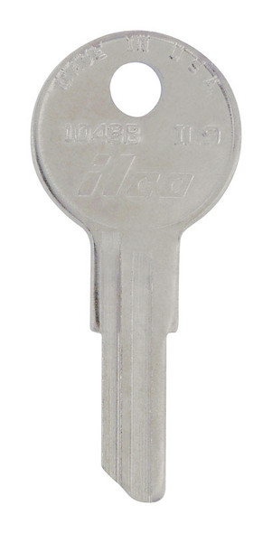 Hillman Universal Key Blank in Silver – Model 86010, Traditional Single-Side Brass Key for House and Office Use