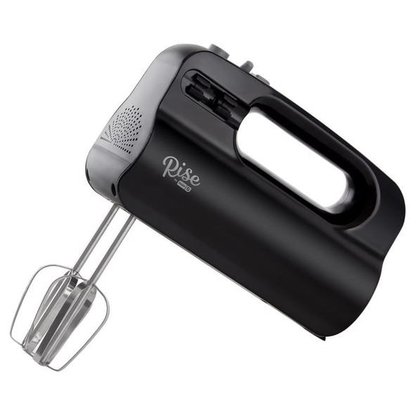 Rise by Dash Black Hand Mixer with 5-Speed Settings and Dishwasher Safe Parts