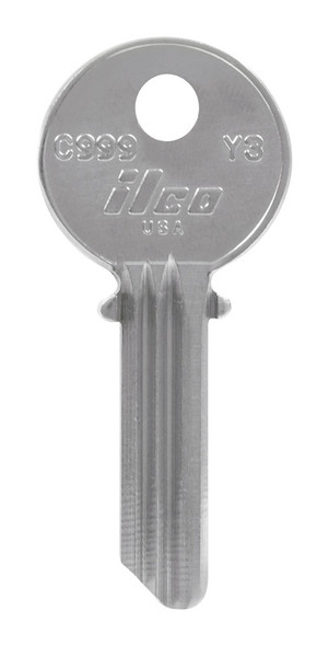 Hillman Universal Key Blank for Yale Y-3 - Brass Traditional Single-Side Key