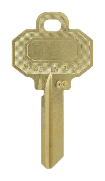 Hillman Universal Brass Key Blank Model 86382 for House and Office Use