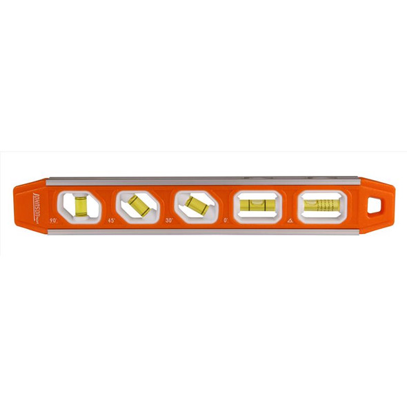 Johnson MAG Torpedo Level 12-Inch with 5 Vials - Aluminum Magnetic Level for Accurate Readings