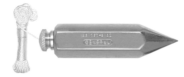 General Tools 790-5 5 oz Steel Hexagon Plumb Bob for Accurate Leveling and Alignment