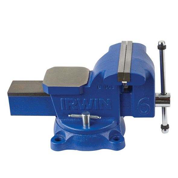 Irwin Heavy Duty 5-Inch Bench Vise with Swivel Base and Steel Construction