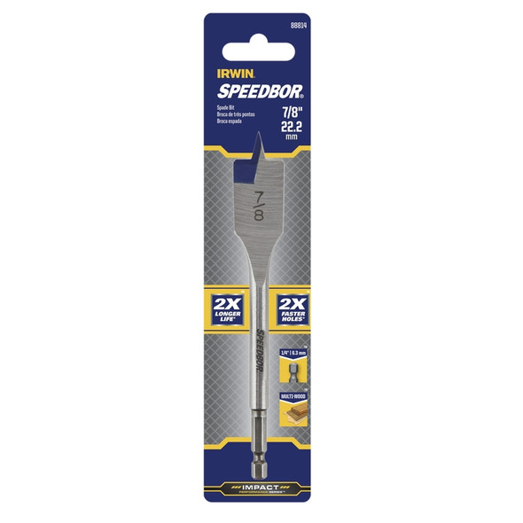 IRWIN Speedbor 7/8 inch Self-Feed Wood Boring Bit with Hex Shank
