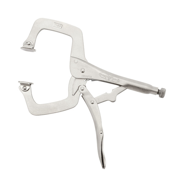 Irwin Vise-Grip Locking C-Clamp with Swivel Pads, 3-3/8 Inch Capacity