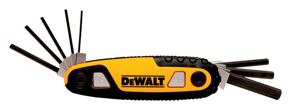 DeWalt DWHT70263M Hex Key Set – Folding Handle, Multi-Size, Steel, 8-Piece
