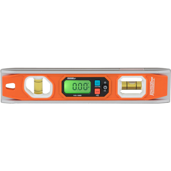 Johnson MAG Digital Torpedo Level 10 Inch - Programmable Digital Aluminum Level with Magnetic Base