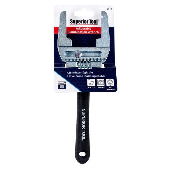 Superior Tool Adjustable Locknut Wrench Part No. 3840 for Plumbing Applications