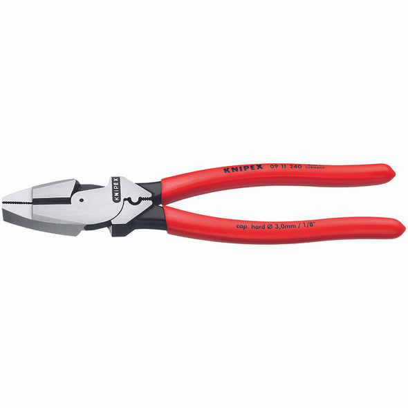 Knipex Lineman's Crimp Pliers 9.5-Inch with Built-In Wire Cutter