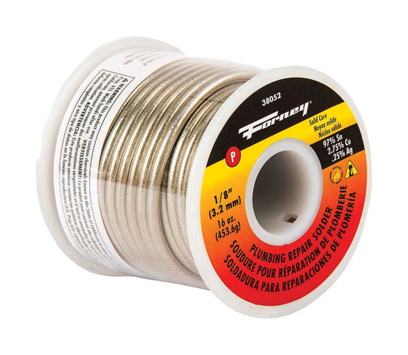 Forney Plumbing Solder LF, 16 oz – Lead-Free Tin/Copper/Silver Alloy for Plumbing Applications