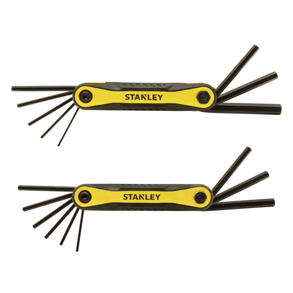 Stanley HEX Keys SAE & Metric 17-Piece Locking Hex Key Set - Durable Steel Handles