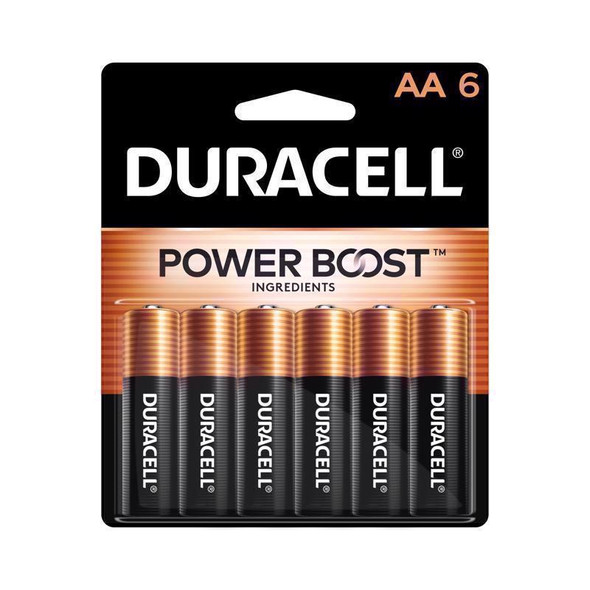 Duracell Coppertop AA Batteries Pack of 6 - Reliable Alkaline Power