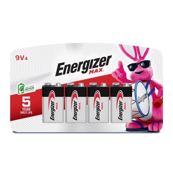 Energizer Max 9-Volt Alkaline Batteries (4-Pack) for Reliable Power