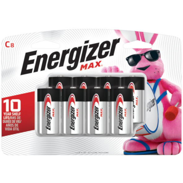 Energizer Max C Battery 8-Pack – Reliable Alkaline Power for Household Devices