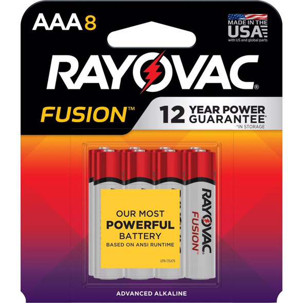 Rayovac AAA Alkaline Batteries 8-Pack - Long-lasting Power for Household Devices