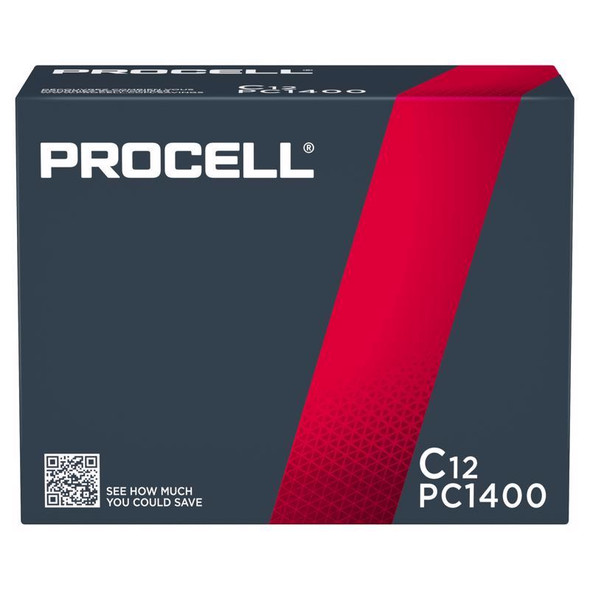 Duracell Procell C Battery Pack - 12 Pack, Alkaline, Non-Rechargeable