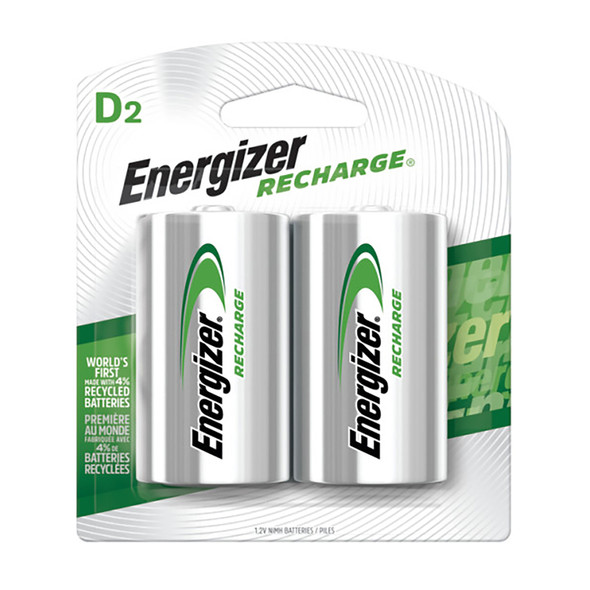 Energizer Rechargeable D Cell NiMH Battery (Part Number NH50BP-2R2) – 2500mAh, Pack of 2