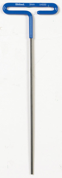Eklind Hex Key Thndl 3mm 9 inch with T-Handle – Alloy Steel, Heat Treated, Blue