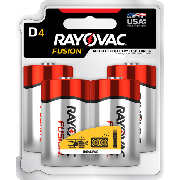 BATTERY D RAYO 4PK