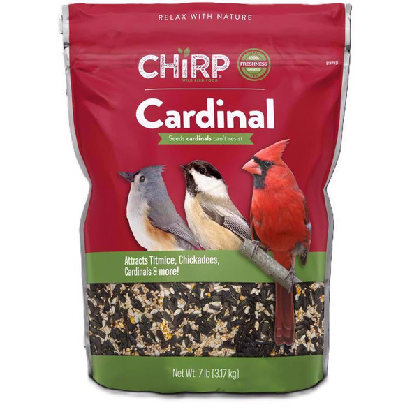 Chirp Cardinal Black Oil Sunflower Wild Bird Food, 7 lb Bag, Part Number 17396