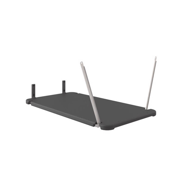 SHELF KT MTL/RSN BLK 45"
