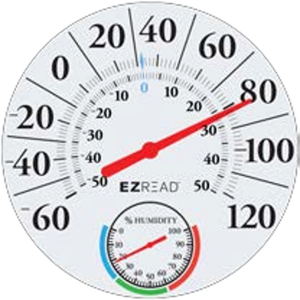 DIAL THERM/HUMID WHITE