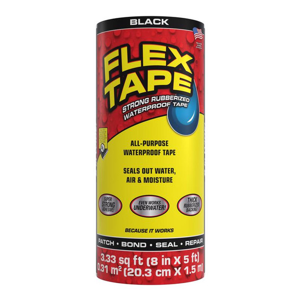 FLEX TAPE 8"X5' BLK