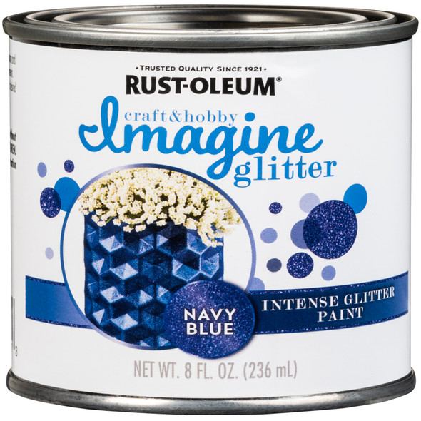 GLITTER PNT NAVY BLU 8OZ
