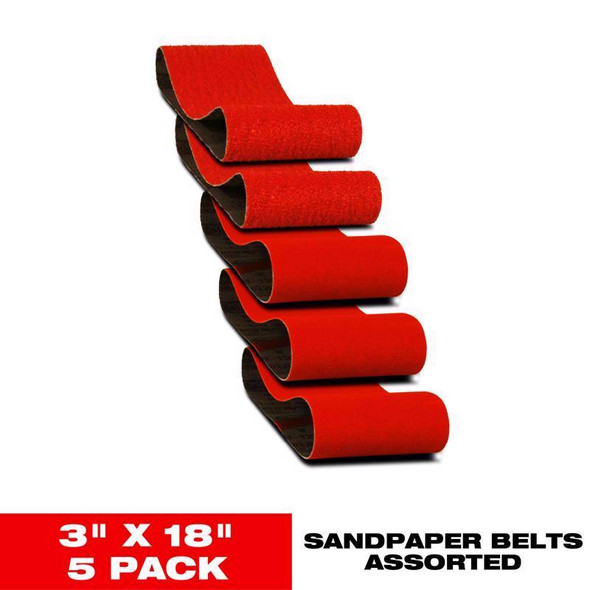 SANDING BELT ASST 3X18"