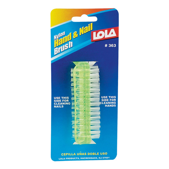 HAND&NAIL BRUSH GRN/WHT