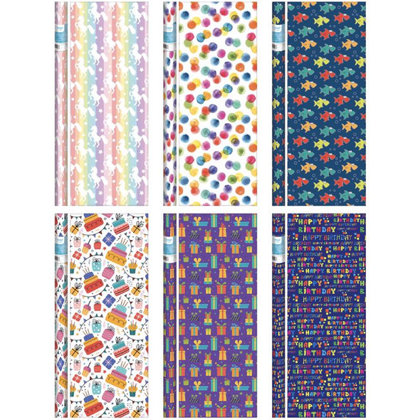 BDAY WRAP PAPER 30" 20SQ
