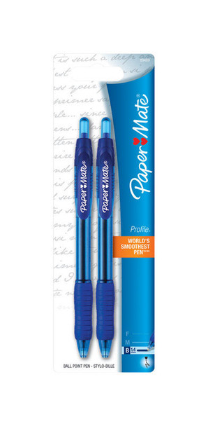 BALL POINT PEN BLU 2PK