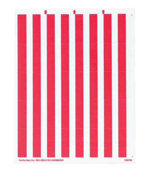 RED ADHESIVE BIN LABELS